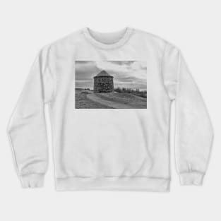 Beacon Tower at Burton Dassett Black and White Crewneck Sweatshirt